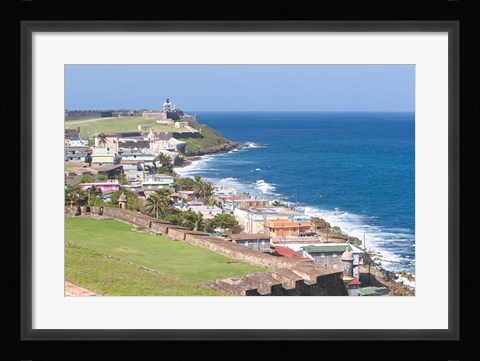 Framed View towards El Morro from Fort San Cristobal in San Juan, Puerto Rico Print