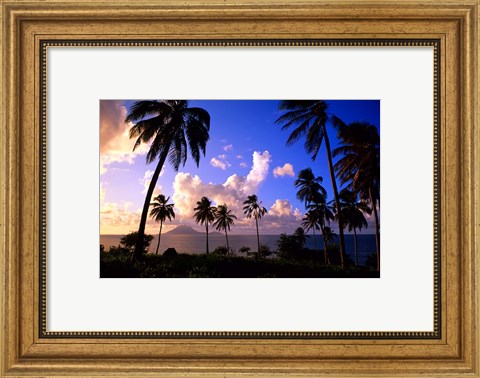 Framed Coastline, St Kitts Print