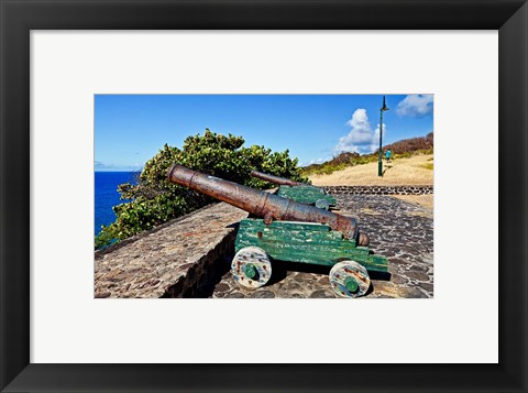 Framed Fort De Windt on St Eustatius, Antilles Print