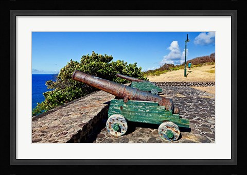 Framed Fort De Windt on St Eustatius, Antilles Print