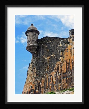 Framed Watchtower, Fort San Felipe del Morro, San Juan, Puerto Rico, Print