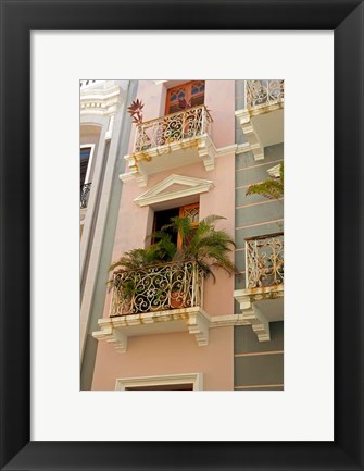 Framed Puerto Rico, San Juan Facades of Old San Juan Print