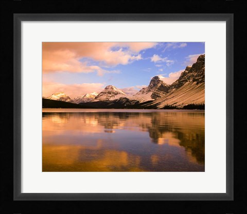Framed Bow Lake, Banff NP, Alberta, Canada Print