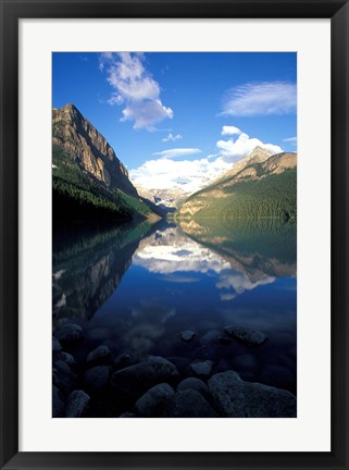 Framed Victoria Glacier and Lake Louise, Banff National Park, Alberta, Canada Print