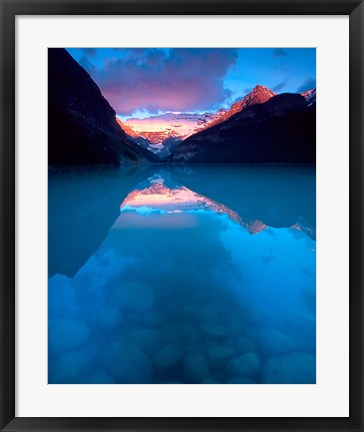 Framed Alberta, Banff NP, Victoria Glacier, Lake Louise Print
