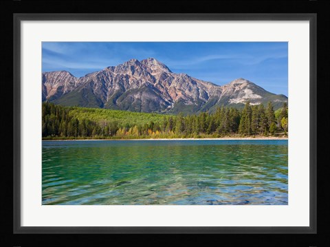 Framed Patricia Lake and Pyramid Mountain, Jasper NP, Alberta, Canada Print