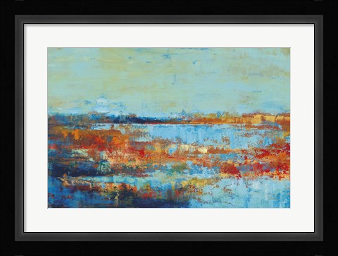Framed Shoreline Glimmer I Print