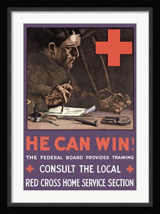Framed He Can Win! Print