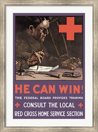 Framed He Can Win! Print