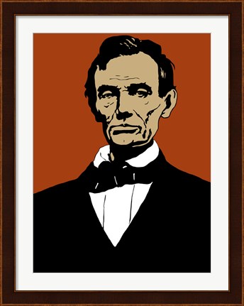 Framed Civil War Era President Abraham Lincoln Print