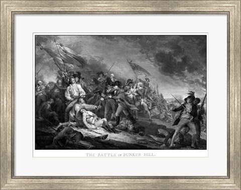 Framed Battle of Bunker Hill (American Revolutionary War) Print