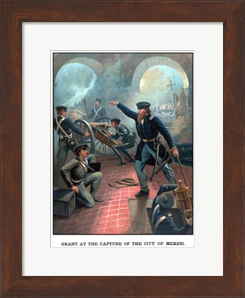 Framed Ulysses S. Grant - Mexican American War Print