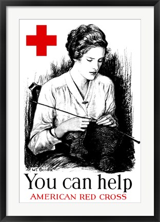 Framed You Can Help - American Red Cross Print