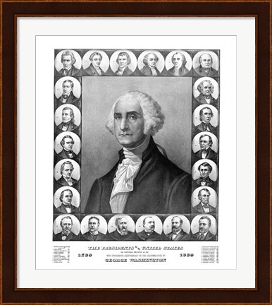 Framed First Twenty Three Presidents of The United States Print