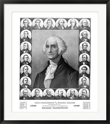 Framed First Twenty Three Presidents of The United States Print