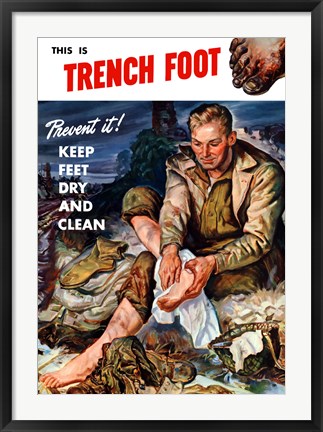 Framed Prevent Trench Foot Print