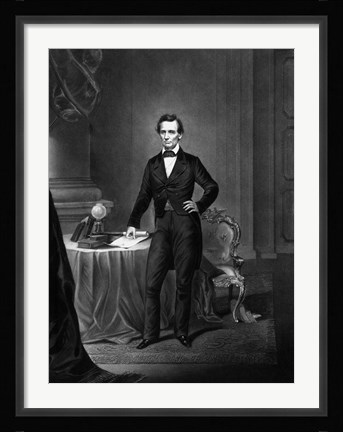 Framed President Abraham Lincoln Standing Print