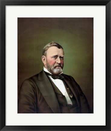 Framed Ulysses S Grant (color portrait) Print