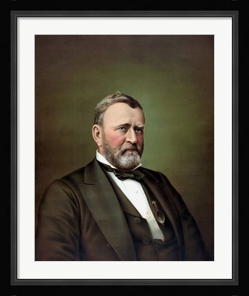 Framed Ulysses S Grant (color portrait) Print