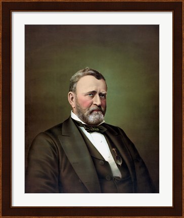 Framed Ulysses S Grant (color portrait) Print