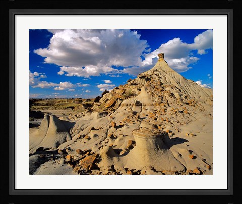 Framed Badlands at Dinosaur Provincial Park in Alberta, Canada Print