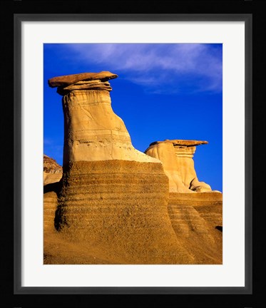 Framed Hoodoos near Drumheller, Alberta, Canada Print