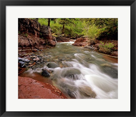 Framed Lost Horse Creek, Wateron Lakes National Park, Alberta, Canada Print