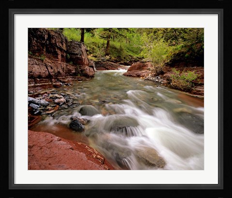 Framed Lost Horse Creek, Wateron Lakes National Park, Alberta, Canada Print