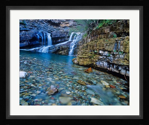 Framed Cameron Falls, Waterton Lakes NP, Alberta, Canada Print