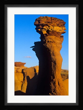 Framed Sandstone rock, Dinosaur Provincial Park, Alberta Print