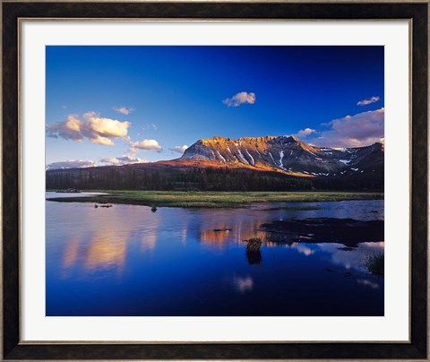 Framed Sofa Mountain in Beaver Pond, Waterton Lakes NP, Alberta Print