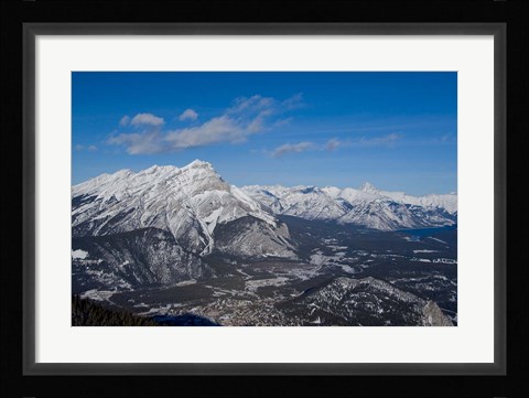 Framed Alberta, Banff, River Valley, Sulphur Mountain Print