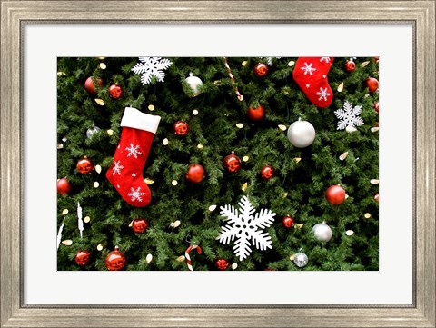 Framed Christmas Decorations Print