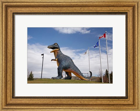 Framed Albertosaurus Dinosaur, Drumheller, Alberta, Canada Print