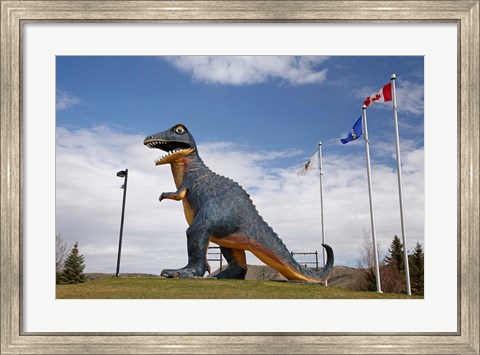 Framed Albertosaurus Dinosaur, Drumheller, Alberta, Canada Print