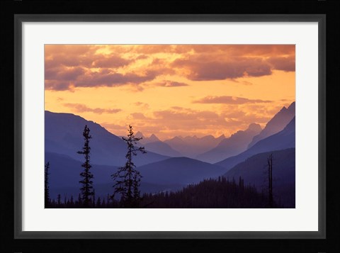 Framed Sunset in Banff National Park, Alberta, Canada Print