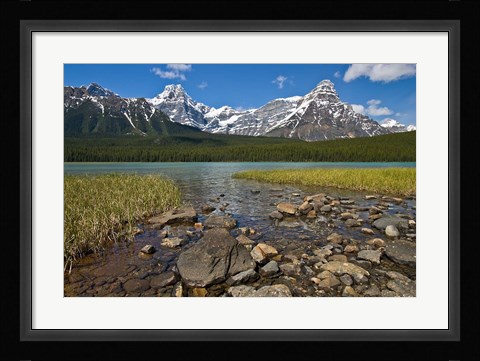 Framed Alberta, Rocky Mountains, Banff NP, lake fed by snowmelt Print