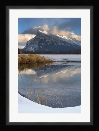 Framed Mount Rundle, Vermillion Lake, Banff NP, Alberta Print