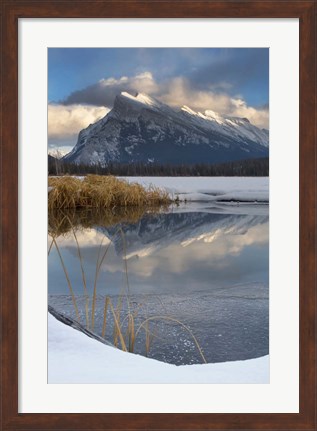 Framed Mount Rundle, Vermillion Lake, Banff NP, Alberta Print