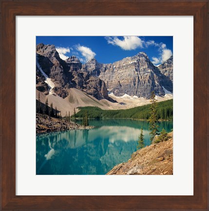 Framed Alberta, Moraine Lake, Valley of the Ten Peaks Print