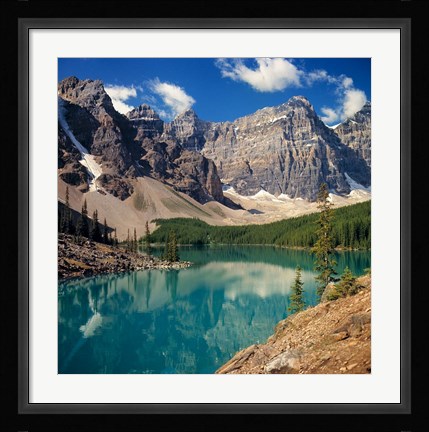 Framed Alberta, Moraine Lake, Valley of the Ten Peaks Print