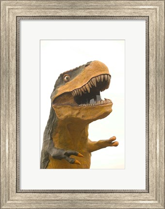 Framed World&#39;s Largest Tyrannosaurus Rx, Drumheller, Alberta, Canada Print