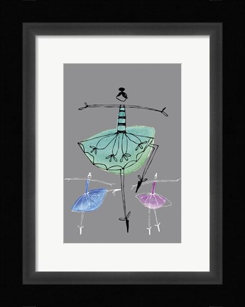 Framed Pretty Ballerinas I Print