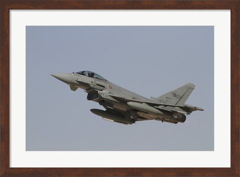 Framed Eurofighter Typhoon of the Italian Air Force taking off Print