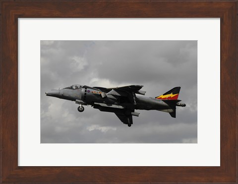 Framed Hawker Harrier V/STOL aircraft of the Royal Air Force Print
