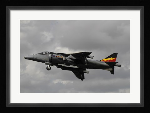 Framed Hawker Harrier V/STOL aircraft of the Royal Air Force Print