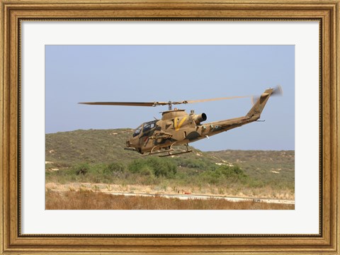 Framed AH-1S Tzefa attack helicopter of the Israeli Air Force Print