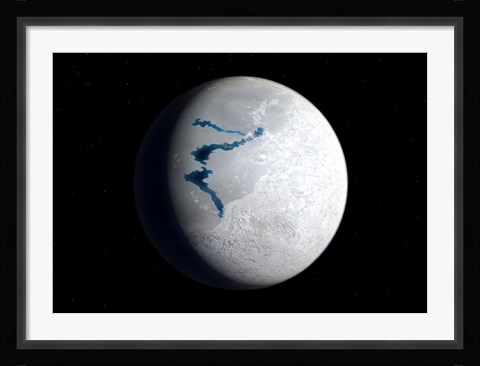 Framed View of Earth 650 million years ago during the Marinoan glaciation Print