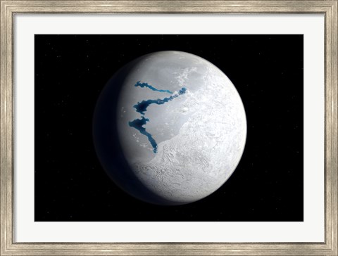 Framed View of Earth 650 million years ago during the Marinoan glaciation Print
