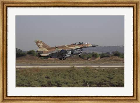 Framed F-16D Barak of the Israeli Air Force taking off Print